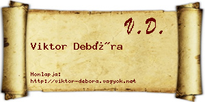 Viktor Debóra névjegykártya
